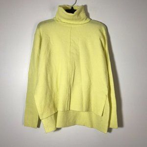 Athleta Highlight Yellow Oversized Wool Turtleneck Tunic Sweater Size Small